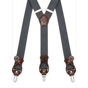 NEW Kohentact Suspenders with Clip & 6 Buttons 1.4in Y-Shape Stainless Steel